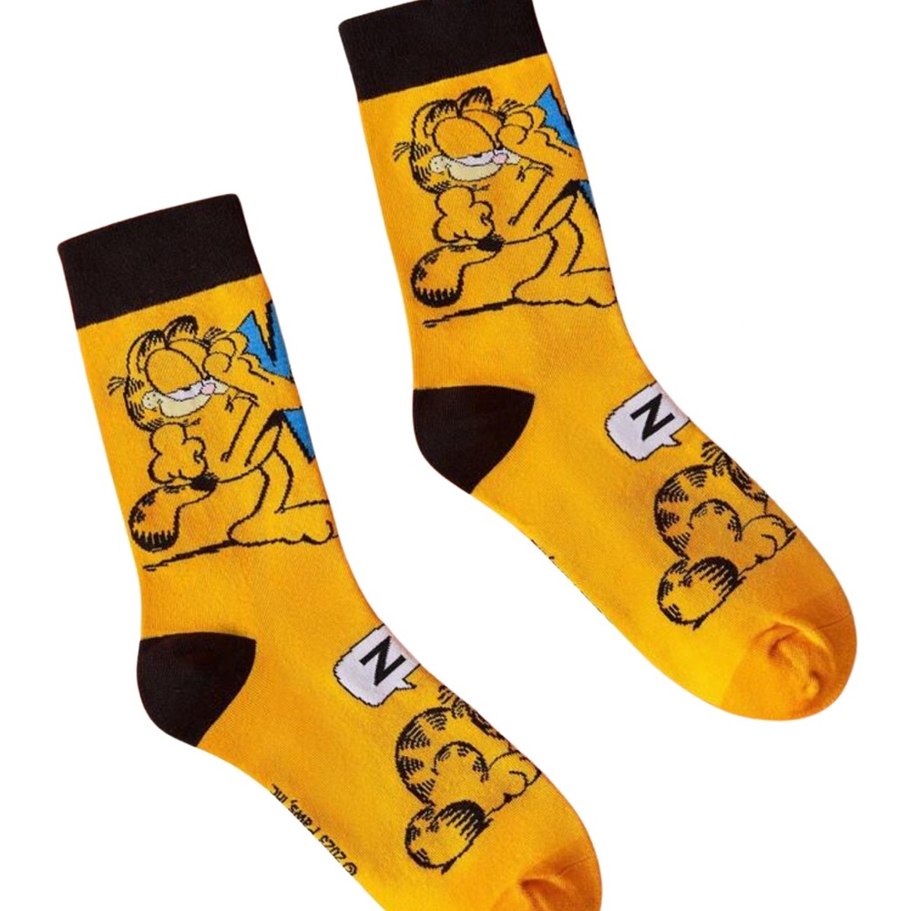 •Garfield • Graphic Unisex Novelty Crew Socks 3 for $21 - Picture 2 of 2